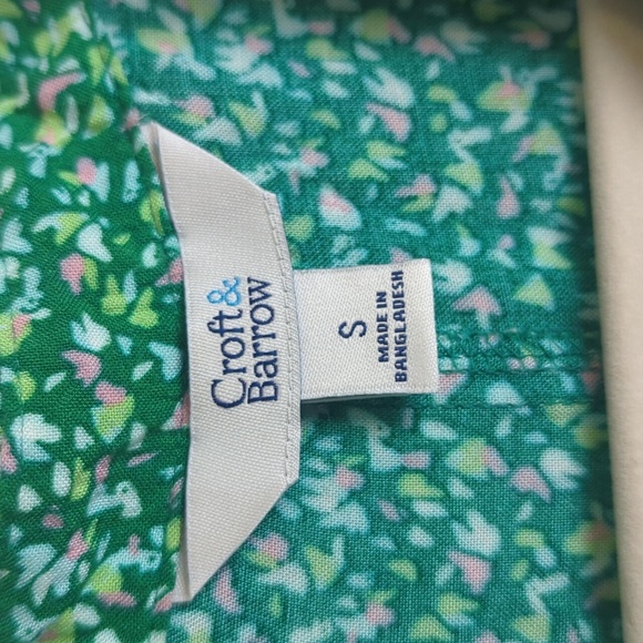 Kelly Green Floral Farmhouse Maxi Dress With Pockets and Belt Women's Size Small - Picture 4 of 11